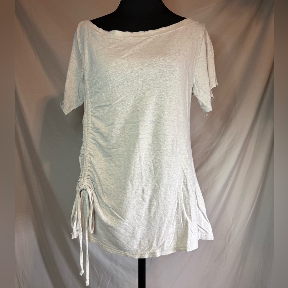 POL Women's Linen Blend Crew‎ T-Shirt